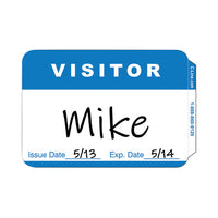 Self-adhesive Name Badges, Hello My Name Is, Blue, 3.5 X 2.25, 100/bx