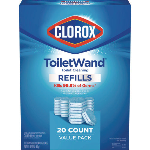 Disinfecting Toiletwand Refills, Blue/white, 4/carton