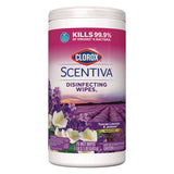 Scentiva Disinfecting Wipes, 7.75 X 7, Tuscan Lavender And Jasmine, 75/canister