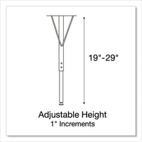 Adjustable Activity Table, Rectangular, 48" X 24" X 19" To 29", Med Oak Top, Black Legs, 4/pallet, Ships In 4-6 Business Days