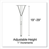 Adjustable Activity Table, Rectangular, 48" X 24" X 19" To 29", Med Oak Top, Black Legs, 4/pallet, Ships In 4-6 Business Days