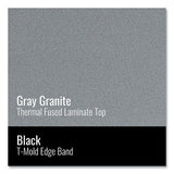 Adjustable Activity Table, Rectangular, 48" X 24" X 19" To 29", Granite Top, Black Legs, 4/pallet, Ships In 4-6 Business Days