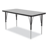 Adjustable Activity Table, Rectangular, 48" X 24" X 19" To 29", Granite Top, Black Legs, 4/pallet, Ships In 4-6 Business Days