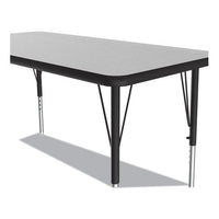 Adjustable Activity Table, Rectangular, 48" X 24" X 19" To 29", Granite Top, Black Legs, 4/pallet, Ships In 4-6 Business Days