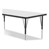 Markerboard Activity Tables, Rectangular, 60" X 30" X 19" To 29", White Top, Black Legs, 4/pallet, Ships In 4-6 Business Days