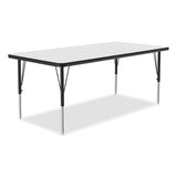 Markerboard Activity Tables, Rectangular, 60" X 30" X 19" To 29", White Top, Black Legs, 4/pallet, Ships In 4-6 Business Days