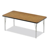 Adjustable Activity Table, Rectangular, 60" X 30" X 19" To 29", Med Oak Top, Black Legs, 4/pallet, Ships In 4-6 Business Days