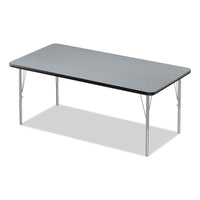Adjustable Activity Table, Rectangular, 60" X 30" X 19" To 29", Granite Top, Black Legs, 4/pallet, Ships In 4-6 Business Days