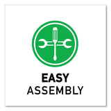 Dry Erase Markerboard Activity Tables, Round, 42" X 19" To 29", White Top, Black Legs, 4/pallet, Ships In 4-6 Business Days