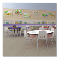 Markerboard Activity Tables, Square, 48" X 48" X 19" To 29", White Top, Black Legs, 4/pallet, Ships In 4-6 Business Days