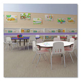 Markerboard Activity Tables, Square, 48" X 48" X 19" To 29", White Top, Black Legs, 4/pallet, Ships In 4-6 Business Days