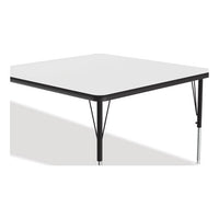 Markerboard Activity Tables, Square, 48" X 48" X 19" To 29", White Top, Black Legs, 4/pallet, Ships In 4-6 Business Days