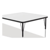 Markerboard Activity Tables, Square, 48" X 48" X 19" To 29", White Top, Black Legs, 4/pallet, Ships In 4-6 Business Days