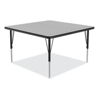 Adjustable Activity Tables, Square, 48" X 48" X 19" To 29", Gray Top, Black Legs, 4/pallet, Ships In 4-6 Business Days