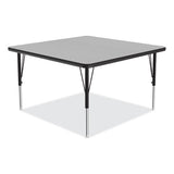 Adjustable Activity Tables, Square, 48" X 48" X 19" To 29", Gray Top, Black Legs, 4/pallet, Ships In 4-6 Business Days