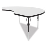 Markerboard Activity Table, Kidney Shape, 72" X 48" X 19" To 29", White Top, Black Legs, 4/pallet, Ships In 4-6 Business Days