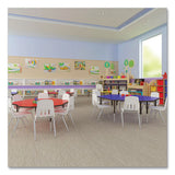 Adjustable Activity Tables, Kidney Shape, 72" X 48" X 19" To 29", Oak Top, Black Legs, 4/pallet, Ships In 4-6 Business Days
