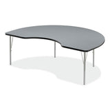 Adjustable Activity Tables, Kidney Shaped, 72" X 48" X 19" To 29", Gray Top, Gray Legs, 4/pallet, Ships In 4-6 Business Days