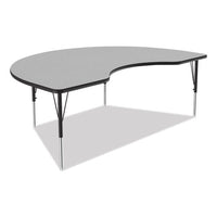 Adjustable Activity Tables, Kidney Shaped, 72" X 48" X 19" To 29", Gray Top, Black Legs, 4/pallet, Ships In 4-6 Business Days