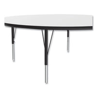 Markerboard Activity Tables, Round, 60" X 19" To 29", White Top, Black/silver Legs, 4/pallet, Ships In 4-6 Business Days