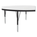 Markerboard Activity Tables, Round, 60" X 19" To 29", White Top, Black/silver Legs, 4/pallet, Ships In 4-6 Business Days