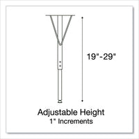 Height Adjustable Activity Table, Round, 60" X 19" To 29", Gray Granite Top, Black Legs, 4/pallet, Ships In 4-6 Business Days