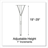Height Adjustable Activity Table, Round, 60" X 19" To 29", Gray Granite Top, Black Legs, 4/pallet, Ships In 4-6 Business Days