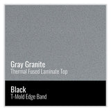 Height Adjustable Activity Table, Round, 60" X 19" To 29", Gray Granite Top, Black Legs, 4/pallet, Ships In 4-6 Business Days