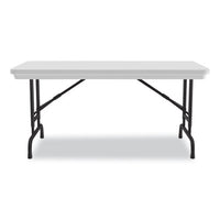 Adjustable Folding Table, Rectangular, 48" X 24" X 22" To 32", Gray Top, Black Legs, 4/pallet, Ships In 4-6 Business Days