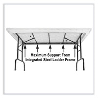 Adjustable Folding Table, Rectangular, 48" X 24" X 22" To 32", Mocha Top, Brown Legs, /pallet, Ships In 4-6 Business Days