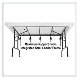 Adjustable Folding Table, Rectangular, 48" X 24" X 22" To 32", Mocha Top, Brown Legs, /pallet, Ships In 4-6 Business Days