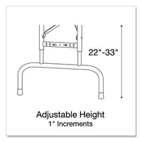 Adjustable Folding Table, Rectangular, 48" X 24" X 22" To 32", Mocha Top, Brown Legs, /pallet, Ships In 4-6 Business Days