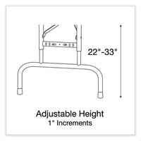 Adjustable Folding Table, Rectangular, 48" X 24" X 22" To 32", Red Top, Black Legs, 4/pallet, Ships In 4-6 Business Days