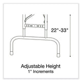 Adjustable Folding Table, Rectangular, 48" X 24" X 22" To 32", Red Top, Black Legs, 4/pallet, Ships In 4-6 Business Days
