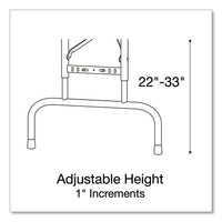 Adjustable Folding Table, Rectangular, 48" X 24" X 22" To 32", Blue Top, Black Legs, 4/pallet, Ships In 4-6 Business Days