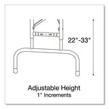 Adjustable Folding Table, Rectangular, 48" X 24" X 22" To 32", Blue Top, Black Legs, 4/pallet, Ships In 4-6 Business Days