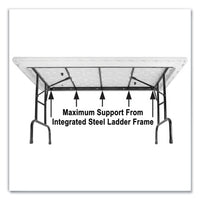 Adjustable Folding Table, Rectangular, 48" X 24" X 22" To 32", Yellow Top, Black Legs, 4/pallet, Ships In 4-6 Business Days