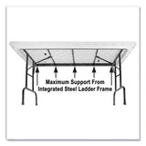 Adjustable Folding Table, Rectangular, 48" X 24" X 22" To 32", Yellow Top, Black Legs, 4/pallet, Ships In 4-6 Business Days