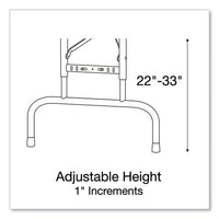 Adjustable Folding Table, Rectangular, 48" X 24" X 22" To 32", Green Top, Black Legs, 4/pallet, Ships In 4-6 Business Days