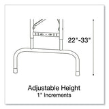Adjustable Folding Table, Rectangular, 48" X 24" X 22" To 32", Green Top, Black Legs, 4/pallet, Ships In 4-6 Business Days