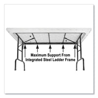 Adjustable Folding Table, Rectangular, 48" X 24" X 22" To 32", Green Top, Black Legs, 4/pallet, Ships In 4-6 Business Days