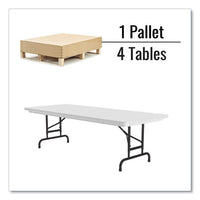 Adjustable Folding Tables, Rectangular, 60" X 30" X 22" To 32", Gray Top, Black Legs, 4/pallet, Ships In 4-6 Business Days
