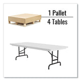 Adjustable Folding Tables, Rectangular, 60" X 30" X 22" To 32", Gray Top, Black Legs, 4/pallet, Ships In 4-6 Business Days