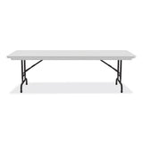 Adjustable Folding Tables, Rectangular, 60" X 30" X 22" To 32", Gray Top, Black Legs, 4/pallet, Ships In 4-6 Business Days