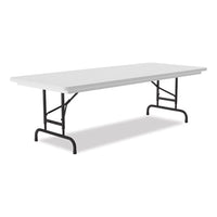 Adjustable Folding Tables, Rectangular, 60" X 30" X 22" To 32", Gray Top, Black Legs, 4/pallet, Ships In 4-6 Business Days