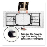 Adjustable Folding Tables, Rectangular, 60" X 30" X 22" To 32", Gray Top, Black Legs, 4/pallet, Ships In 4-6 Business Days