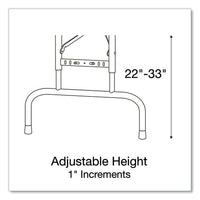 Adjustable Folding Tables, Rectangular, 60" X 30" X 22" To 32", Gray Top, Black Legs, 4/pallet, Ships In 4-6 Business Days