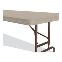 Adjustable Folding Tables, Rectangular, 60" X 30" X 22" To 32", Mocha Top, Brown Legs, 4/pallet, Ships In 4-6 Business Days