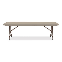 Adjustable Folding Tables, Rectangular, 60" X 30" X 22" To 32", Mocha Top, Brown Legs, 4/pallet, Ships In 4-6 Business Days