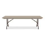 Adjustable Folding Tables, Rectangular, 60" X 30" X 22" To 32", Mocha Top, Brown Legs, 4/pallet, Ships In 4-6 Business Days